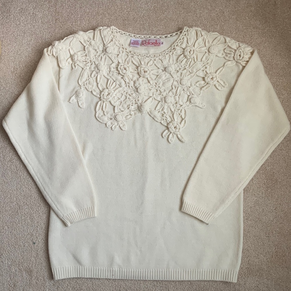 Embroidered floral sweater